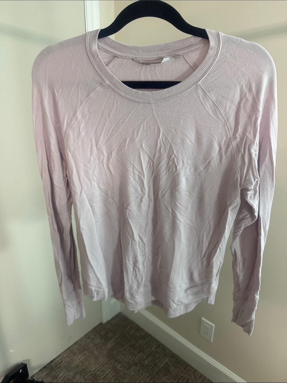Athleta Long-Sleeve Crewneck Top in lavender